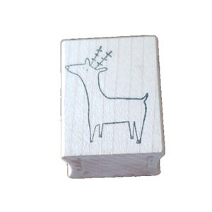 Baby Reindeer- 1x1.25" Memory Box Wood Mounted Rubber Stamp